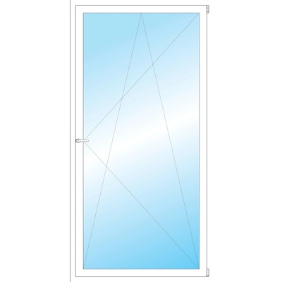 OKNA HNED Plastové okno 105x208 cm bílé otevíravé a sklopné pravé