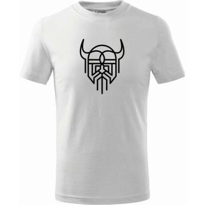 Viking logo tričko detské Biela