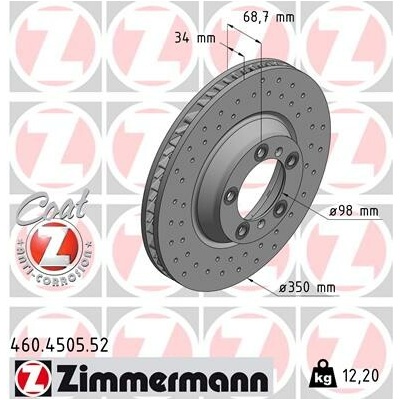 Brzdový kotúč ZIMMERMANN 460.4505.52 (460450552)