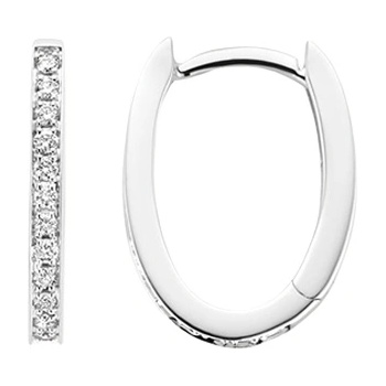 Blush Дамски обеци от бяло злато с диаманти Blush 7622WDI (7622WDI)