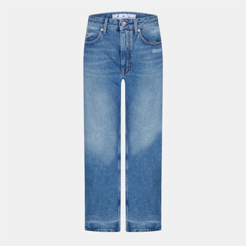 Off White Дънки Off White Women's Crprt 90 Ft Jn Straight Leg Jeans - Blue