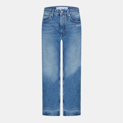 Off White Дънки Off White Women's Crprt 90 Ft Jn Straight Leg Jeans - Blue