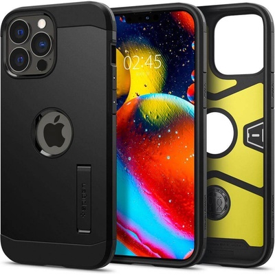 Spigen Tough Armor Case - хибриден кейс с най-висока степен на защита за iPhone 13 Pro (черен)