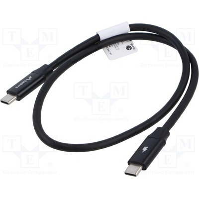 Lanberg CA-CMCM-40CU-0005-BK USB 2.0, USB C vidlice, z obou stran, zlacený, 0,5m, černý