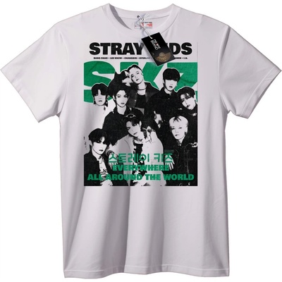 NOONEBRAND Тениска Stray Kids Навсякъде - L, White