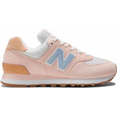 New Balance dámska obuv na voľný čas WL574RB2 lososová biela svetlo modrá oranžová