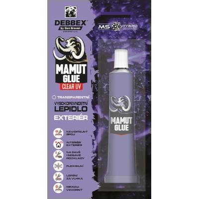 Debbex MAMUT GLUE Clear UV tuba 25 ml transparentní