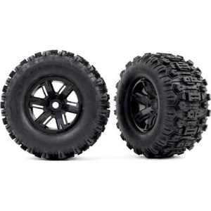 Traxxas колело 4.3/5.7", диск X-Maxx черен, гума Sledgehammer (чифт)
