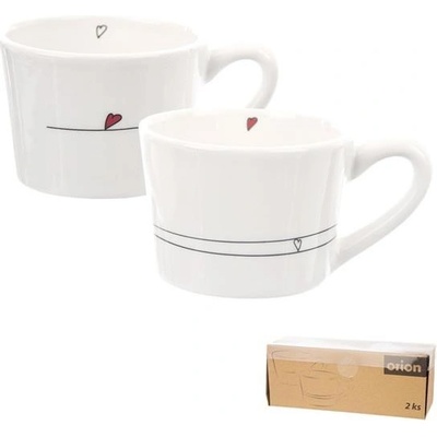 Orion domáce potreby Hrnček SRDIEČKA linky 2 x 230 ml