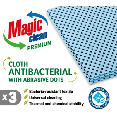 Convoy World 3 бр антибактериални кърпи с абразивни точки Magic Clean от серия Premium (CWHSTC102)