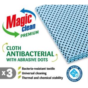 Convoy World 3 бр антибактериални кърпи с абразивни точки Magic Clean от серия Premium (CWHSTC102)