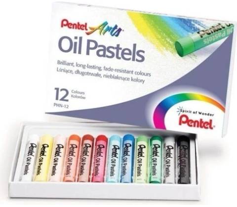 Pentel Pastely olejové kulaté 12 barev