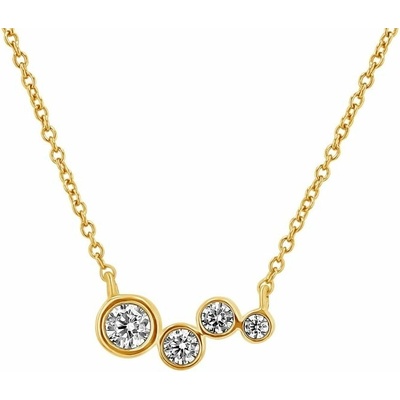 Eppi Moderný zlatý náhrdelník s diamantmi N49365