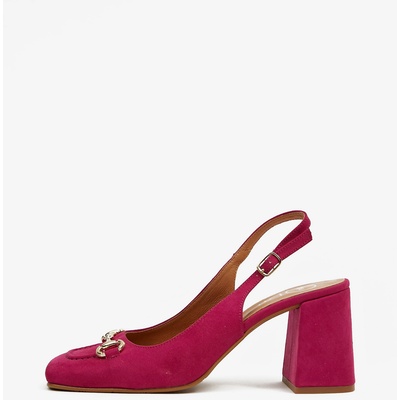 Ojju Тъмнорозови дамски сандали с ток от велур OJJU Ojju | Rozov | ЖЕНИ | 36