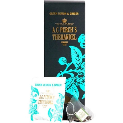 A.C. Perch's Thehandel Zelený čaj GREEN LEMON & GINGER 25 čajových sáčků