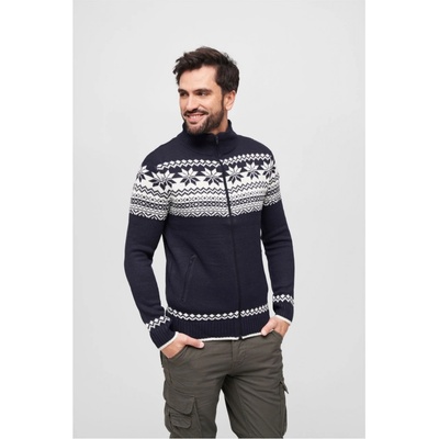 Brandit svetr cardigan Norweger černá