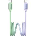 USAMS Кабел USAMS Bicolor Series PD 60W USB-C/Lightning 1.2m, зелено-лилав (Usa001636)