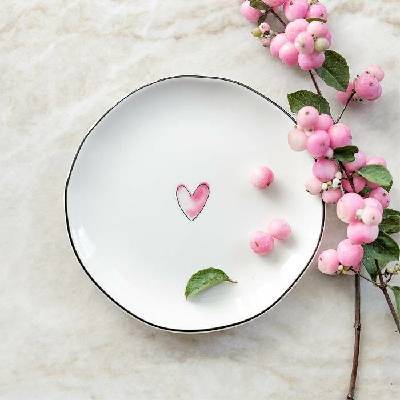 Bastion Collections Talířek Sidepl 005 ROSE heart 13cm LI-SIDEPL-005-RO