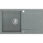 Quadron Unique Evan 111 сива - вградена композитна мивка от неръждаема стомана 86x50 см (HCQE8650U5_BS_P2O) Мивка за вграждане