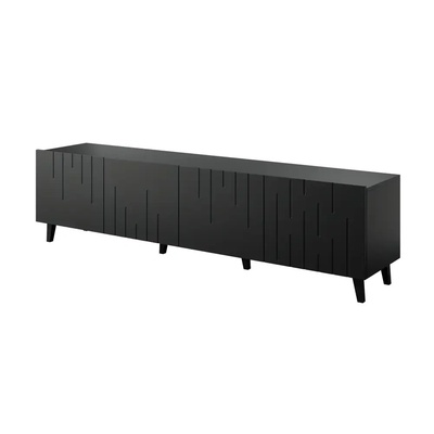 Cama meble RTV шкаф BARI 200x42x52 черен мат (BARI 474101)
