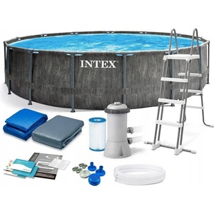 Intex Басейн Intex Greywood 457 x 122 см с метална конструкция и филтрация