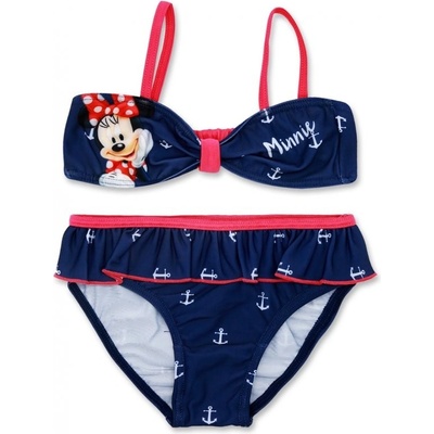 Setino dievčenské dvojdielne plavky bikiny Minnie Mouse Disney modré