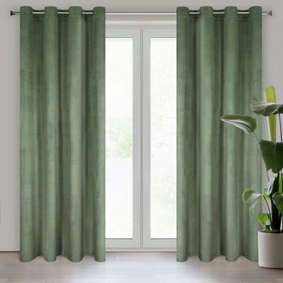 Design 91 ZATEMŇOVACÍ ZÁVES NA KRÚŽKOCH ROSA 140X250 CM TMAVOMÄTOVÁ