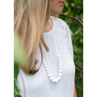 Jsem máma silikonové kojicí korále bílé – Zboží Dáma