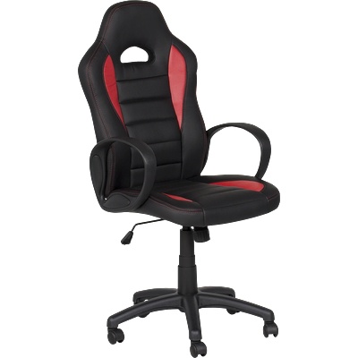 Bittel Геймърски стол Carmen 7501, До 100 кг, Регулиране на люлеенето, Еко кожа, Черен/червен