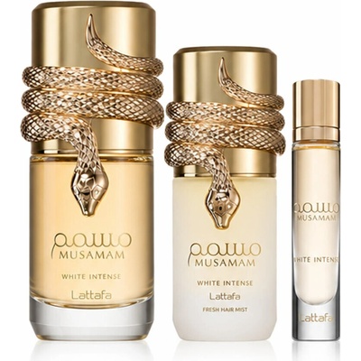 Lattafa Musamam White Intense EDP 100 ml + EDP 12 ml + vůně do vlasů 50 ml