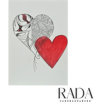 Ръчно изработена любовна картичка - Love Card #25 (LOVECARD25)