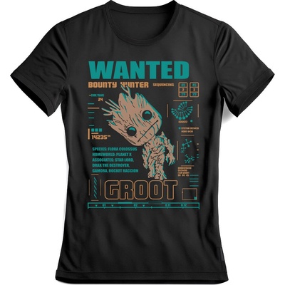 Tričko Groot Wanted Mar. černá