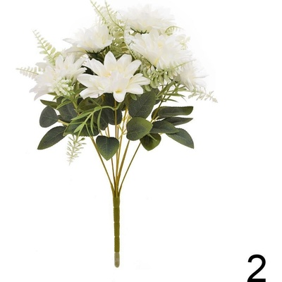 Kytica Dalia + zeleň 40cm biela 247960B