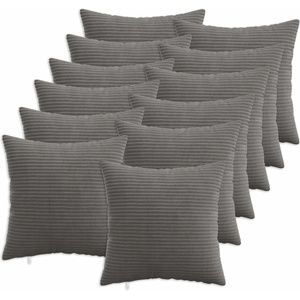 vidaXL Калъфка за възглавница 12 pcs HEERLEN Тъмносиво 40 x 40 cm (908448)