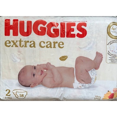 Huggies extra care 2 3-6 kg 58 ks