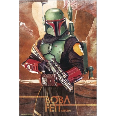 Plagát, Obraz - Star Wars: The Mandalorian - Boba Fett, 61 × 91.5 cm