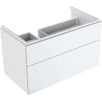 Geberit Xeno 2 - Шкафче под умивалника 90 см с плот за поставяне на вещи, чекмедже с LED осветление, лъскаво бяло 500.515. 01.1 (500.515.01.1)