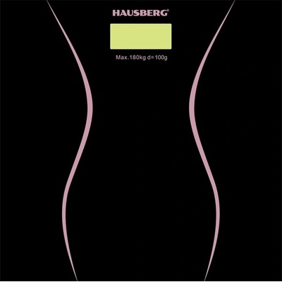 Hausberg HB-6003NG стъклена везна за баня черна (HB-6003NG)