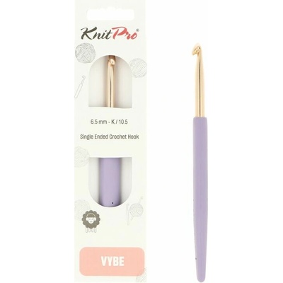 KnitPro VYBE Rose Gold hliníkový háčik 6,5mm