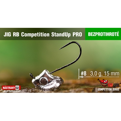 REDBASS Bezprotihrotý Jig RB StandUp Pro Competition vel.8 17mm 3g 5 ks