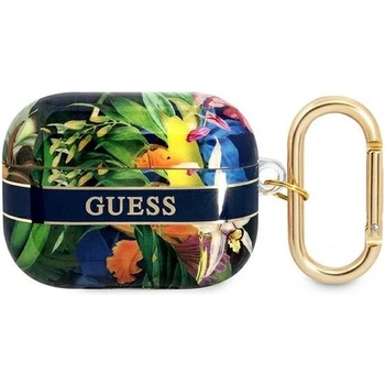 Guess Калъф Guess GUAPHHFLB за AirPods Pro, син, Flower Strap Collection (GUE002030-0)