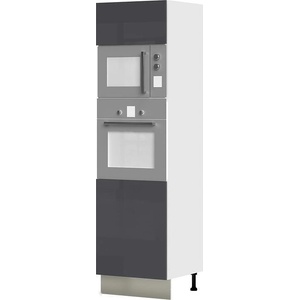  Висок кухненски шкаф за вграждане на фурна и микровълнова печка Infinity K21-60-RM/5