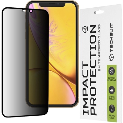 Techsuit Протектор за iPhone XR / iPhone 11 - 111D Privacy Full Glue - Черен