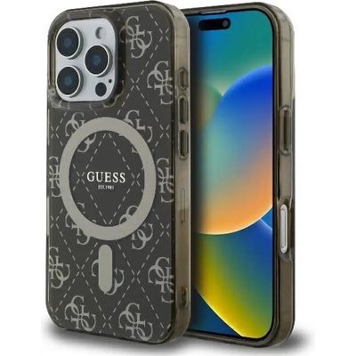 GUESS Калъф Guess IML 4G Background MagSafe iPhone 16 Pro - кафяв (3666339301729)