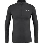 Salewa Мъжко мериносово термобельо Salewa Zebru Med Warm AMR Half Zip Tee Merino base layer - Onyx (015-1346-0413)