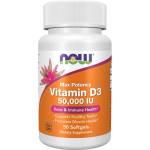 NOW NOW Vitamin D-3 50, 000 IU, 50 Softgels