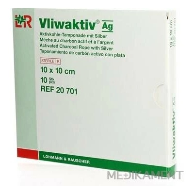 Vliwaktiv Ag Komprese 10 x 10 cm sterilní 10 ks