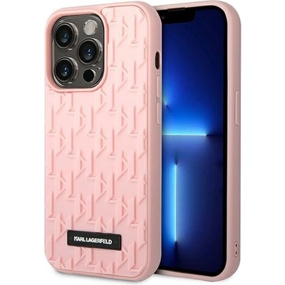 KARL LAGERFELD Кейс Karl Lagerfeld KLHCP14LRUPKLPP за iPhone 14 Pro 6.1", твърд, розов / розов, 3D Monogram (KF001159-0)