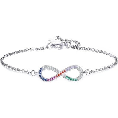 Éternelle náramek Rainbow Infinity nekonečno NR2129 stříbrná