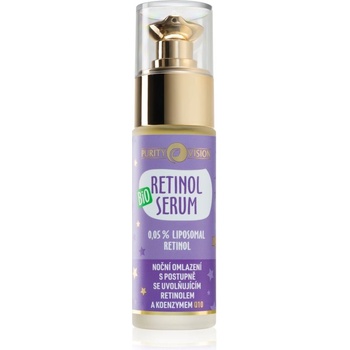 PURITY VISION BIO Retinol нощен серум, забавящ признаците на стареене на кожата 30ml